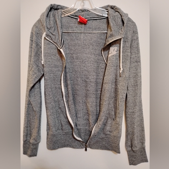 Nike Kids Gray Zip-Up Natural Soft Cotton & Polyester Hoodie S - Picture 8 of 9